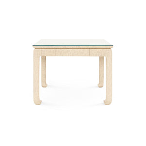 Bethany Game Table / Natural Twill-Blue Hand Home