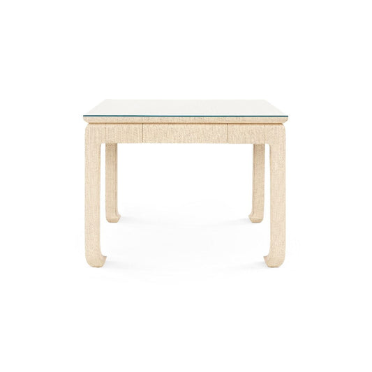 Bethany Game Table / Natural Twill-Blue Hand Home