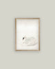 Swan Framed Antique Art-Blue Hand Home