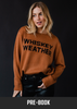 Brown Whiskey Weather Sweater-Blue Hand Home