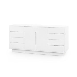 Cora 8-Drawer & 2-Door Cabinet / Soft White-Blue Hand Home