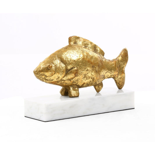 Carp_Fish Statue / Gold Leaf-Villa & House-Blue Hand Home