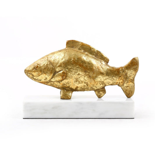 Carp_Fish Statue / Gold Leaf-Villa & House-Blue Hand Home