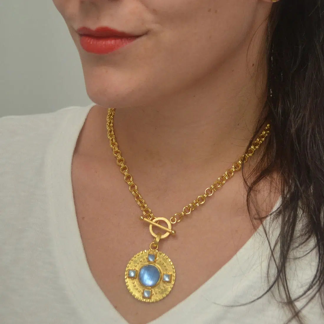 Divina Necklace-Blue Hand Home