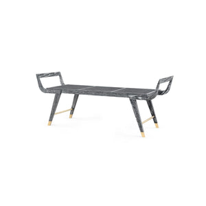 Delon Bench / Carbon Black-Blue Hand Home