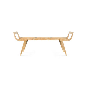 Delon Bench / Natural-Blue Hand Home