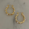 Pearls Gold Plated Earrings - waterproof-Blue Hand Home