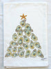 Limited Edition Oyster Shell Tree White Flour Sack Towel-Blue Hand Home