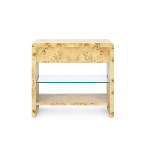 Emil 1-Drawer Side Table / Burl-Blue Hand Home