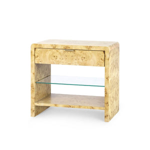 Emil 1-Drawer Side Table / Burl-Blue Hand Home