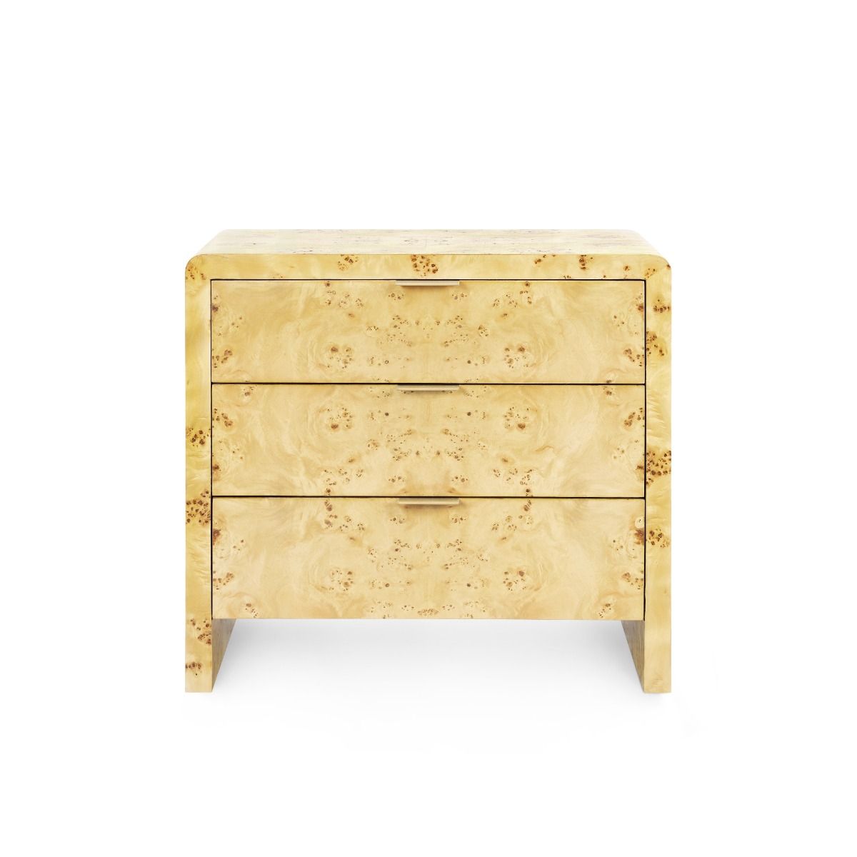 Emil 3-Drawer Side Table / Burl-Blue Hand Home