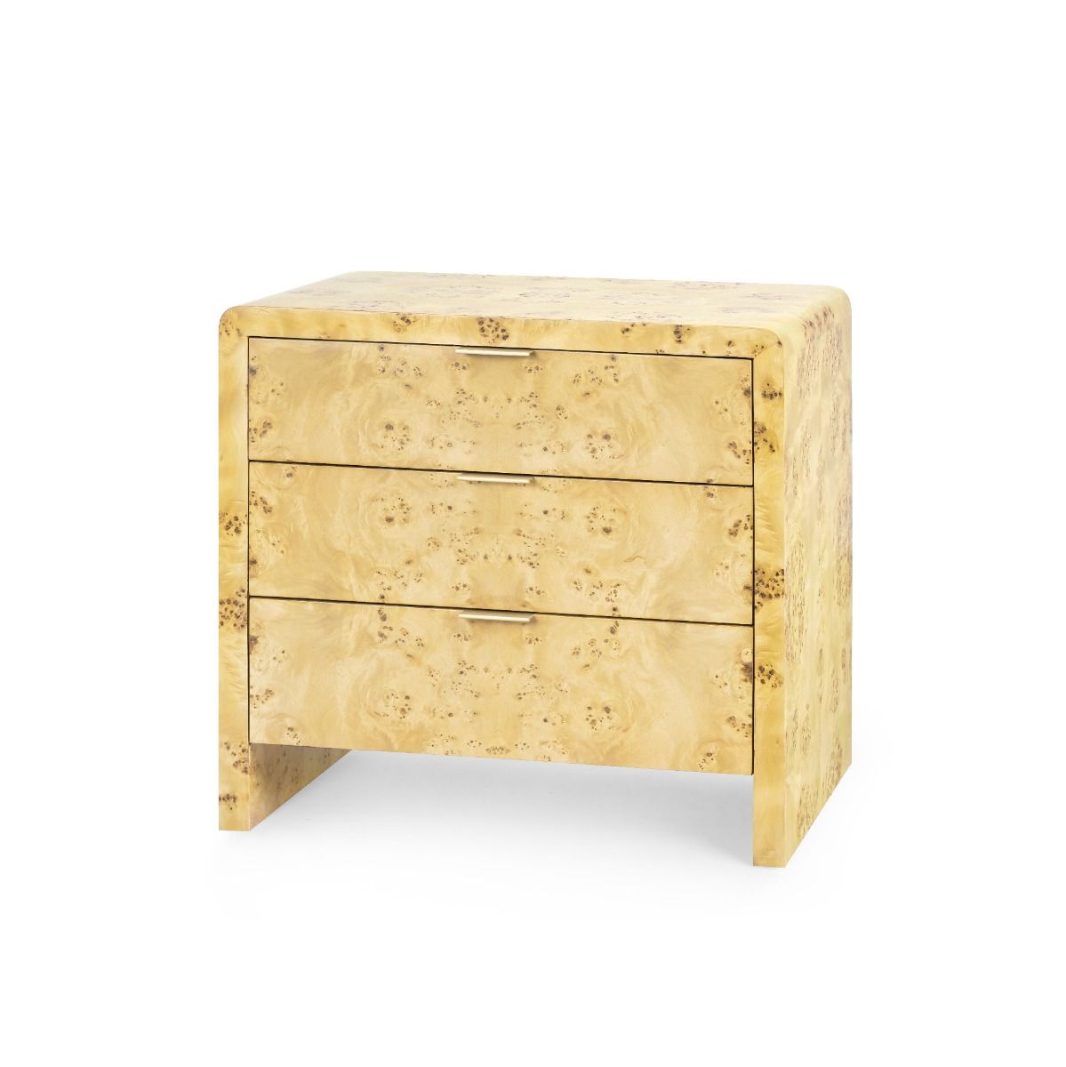 Emil 3-Drawer Side Table / Burl-Blue Hand Home