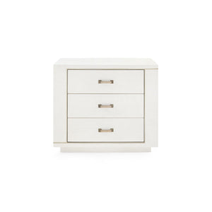 Ethan 3-Drawer End Table / Sand White-Blue Hand Home