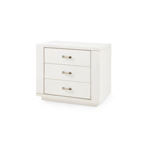 Ethan 3-Drawer End Table / Sand White-Blue Hand Home