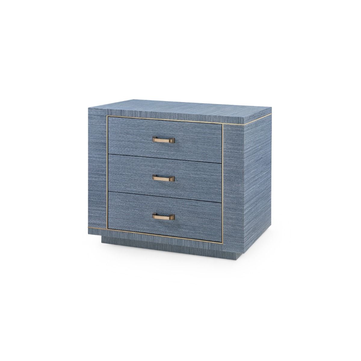 Ethan 3-Drawer End Table / Navy Blue-Blue Hand Home