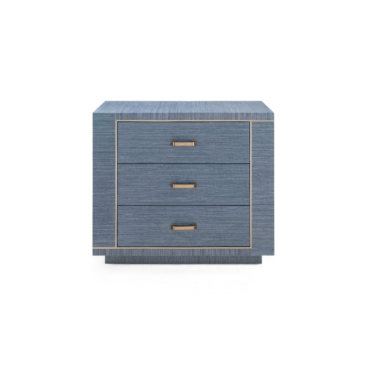 Ethan 3-Drawer End Table / Navy Blue-Blue Hand Home