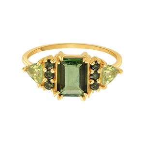 Green With Envy Topaz & Peridot Regal Ring-Blue Hand Home