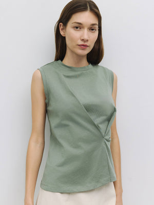 The Sienna Top | Cotton Draped Top-Blue Hand Home