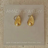 Teardrop Earrings Gold Plated-Blue Hand Home