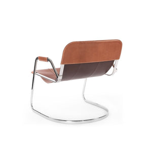 Frank Lounge Chair / Gingerbread Brown-Blue Hand Home