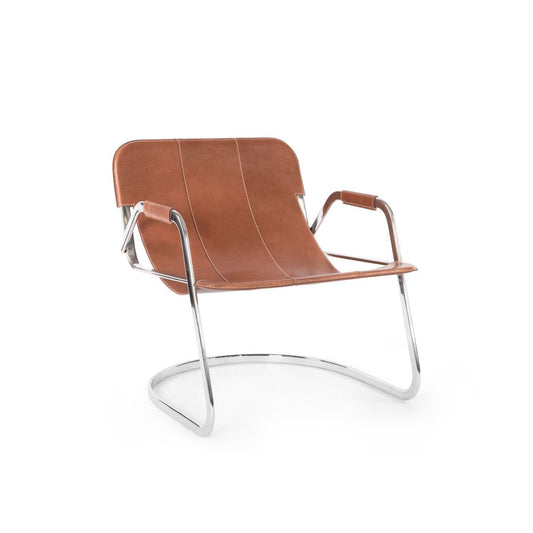 Frank Lounge Chair / Gingerbread Brown-Blue Hand Home