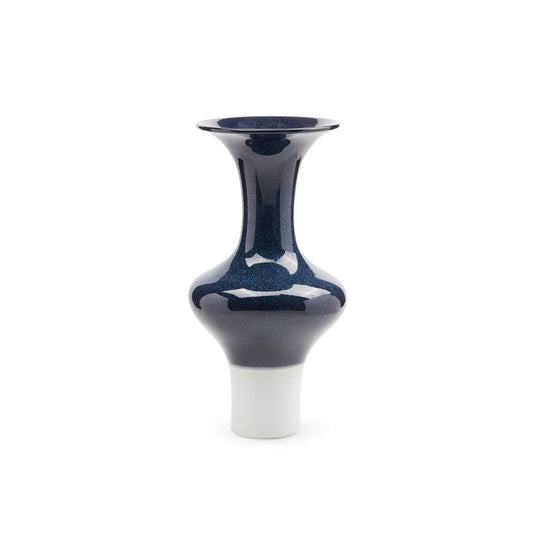 Flare Vase / Deep Blue and White-Villa & House-Blue Hand Home