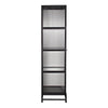 Chandler Tall Cabinet, Black Steel-Noir Furniture-Blue Hand Home