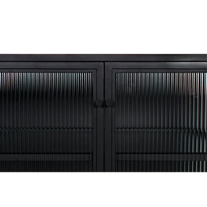 Chandler 4 Door Sideboard, Black Steel-Noir Furniture-Blue Hand Home