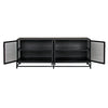 Chandler 4 Door Sideboard, Black Steel-Noir Furniture-Blue Hand Home