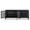 Chandler 4 Door Sideboard, Black Steel-Noir Furniture-Blue Hand Home