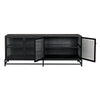 Chandler 4 Door Sideboard, Black Steel-Noir Furniture-Blue Hand Home