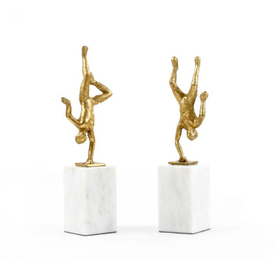 Handstand Statue / Gold Leaf-Villa & House-Blue Hand Home