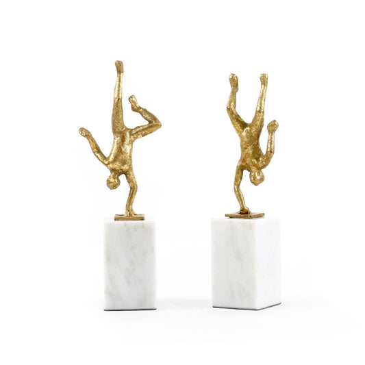 Handstand Statue / Gold Leaf-Villa & House-Blue Hand Home