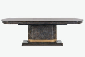 Harriet Dining Table / Arabica Burl-Blue Hand Home