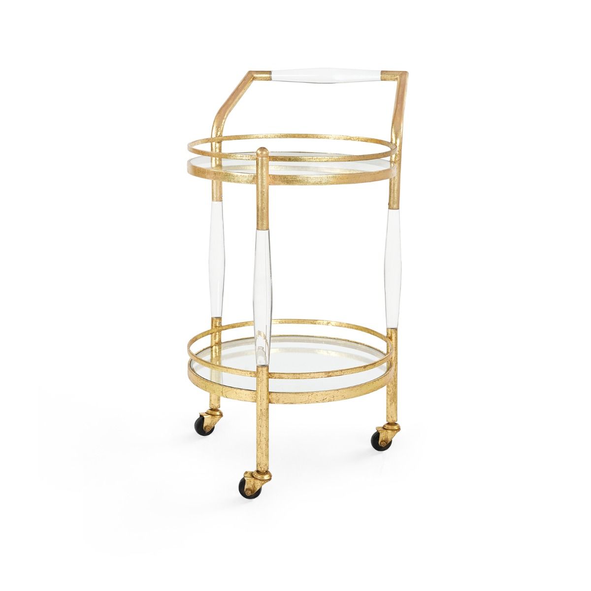 Jane Bar Cart / Gold Leaf-Blue Hand Home