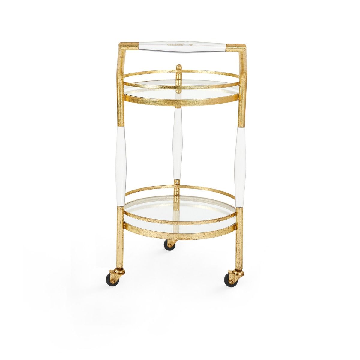 Jane Bar Cart / Gold Leaf-Blue Hand Home