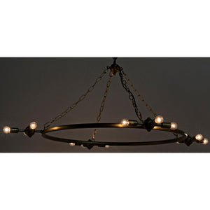 Sasha Chandelier, Metal with Brass Finish-Noir Furniture-Blue Hand Home