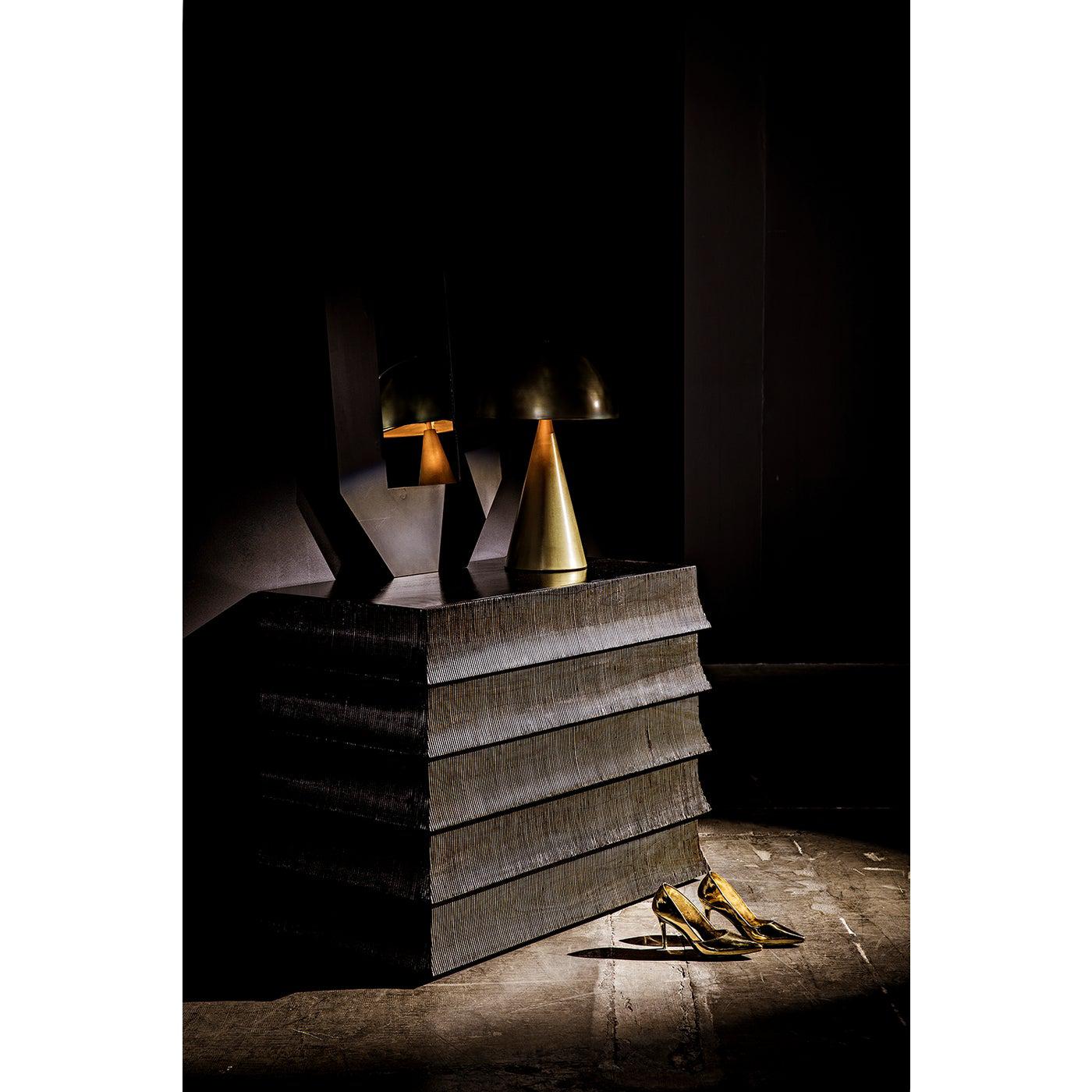 Skuba Table Lamp, Metal with Brass Finish-Noir Furniture-Blue Hand Home