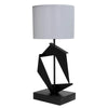 Timothy Table Lamp with Shade-Noir Furniture-Blue Hand Home