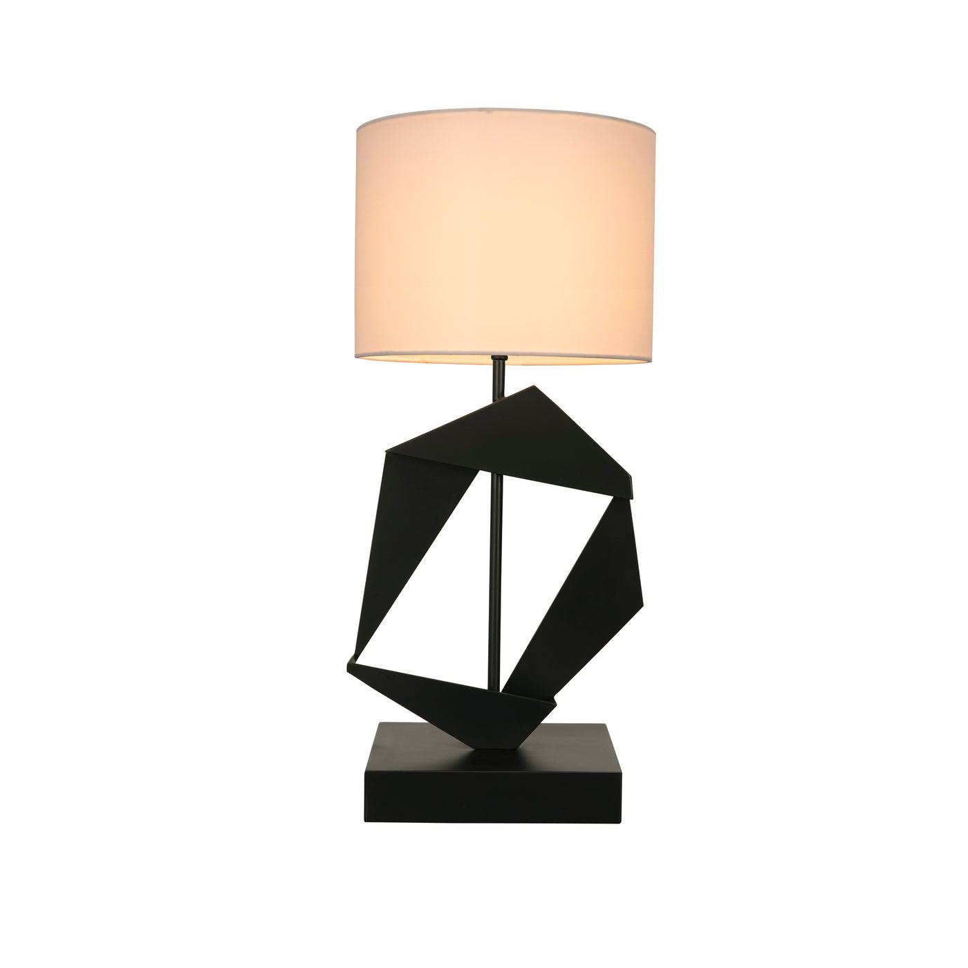 Timothy Table Lamp with Shade-Noir Furniture-Blue Hand Home