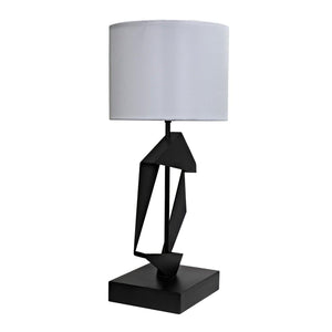 Timothy Table Lamp with Shade-Noir Furniture-Blue Hand Home