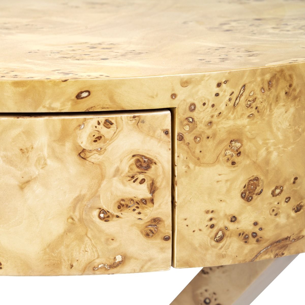 Modena 1-Drawer Side Table / Burl-Blue Hand Home