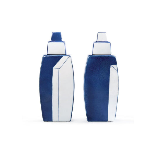 Morandi Vase Pair (Set of 2) / Blue and White-Villa & House-Blue Hand Home