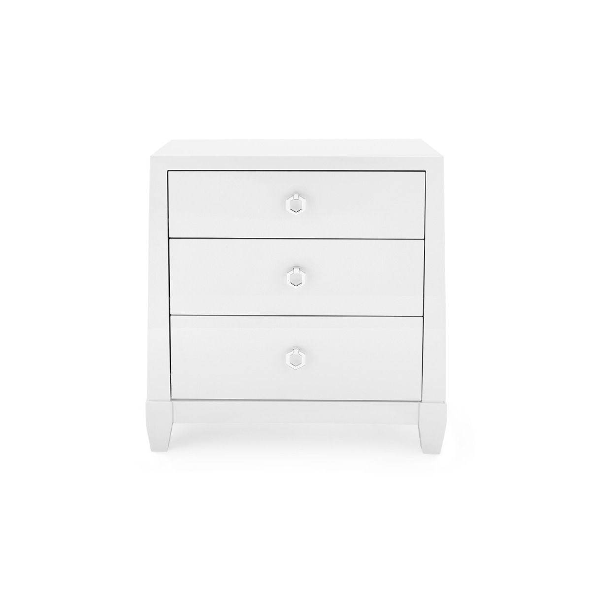 Madison 3-Drawer Side Table / Chiffon White-Blue Hand Home