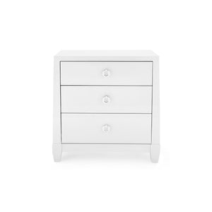 Madison 3-Drawer Side Table / Chiffon White-Blue Hand Home