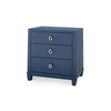 Madison 3-Drawer Side Table / Navy Blue Lacquer-Blue Hand Home