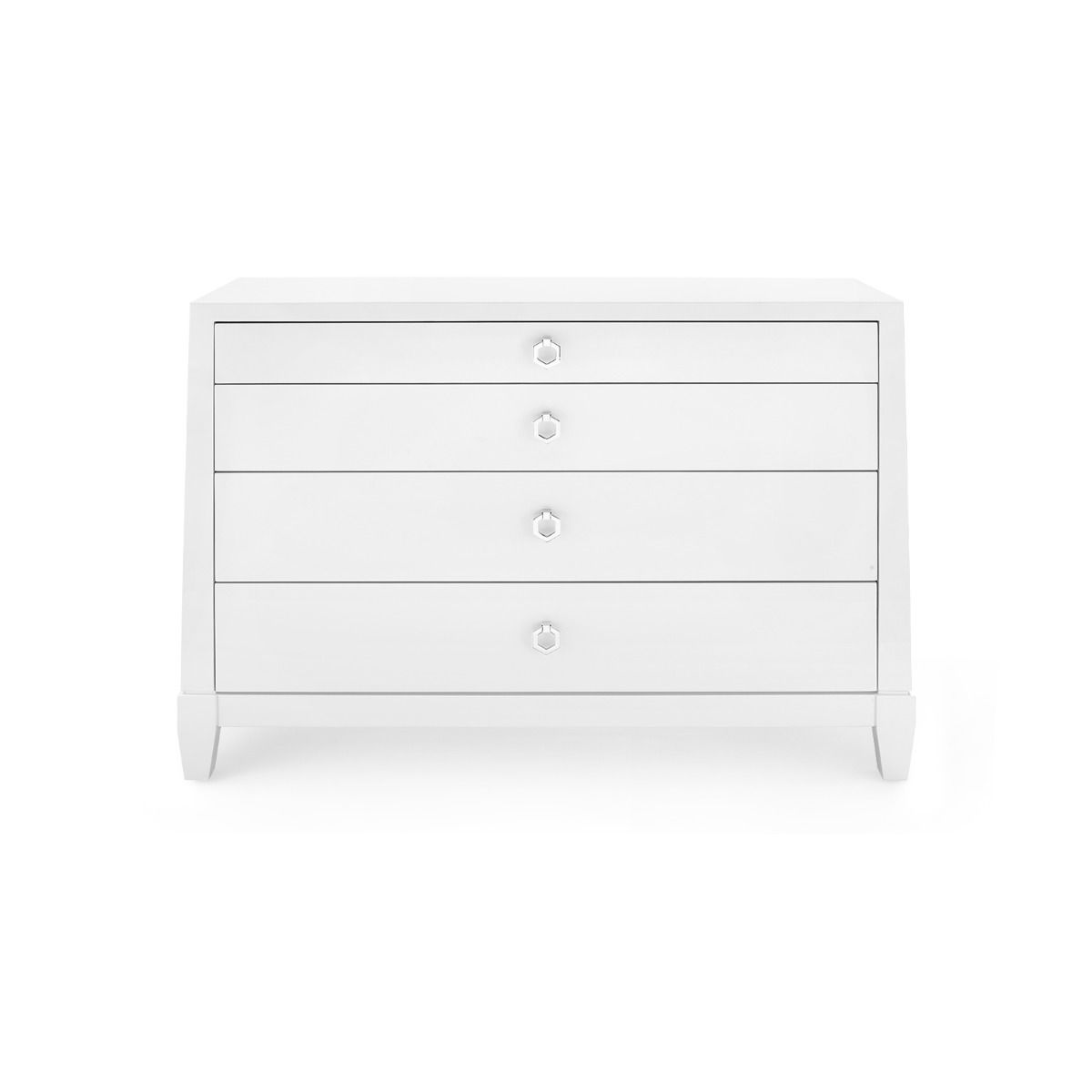 Madison Large 4-Drawer / Chiffon White-Blue Hand Home