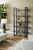 Odeon Etagere / Antique Brass and Dark Bronze-Blue Hand Home