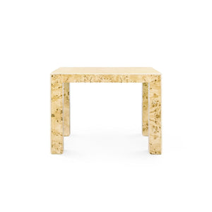 Melissa Side Table / Burl-Blue Hand Home