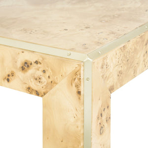 Melissa Side Table / Burl-Blue Hand Home